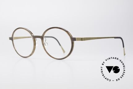 Lindberg 1827 Horn Runde Echthorn Fassung, so zeitlos, stilvoll und innovativ = Prädikat "VINTAGE", Passend für Herren