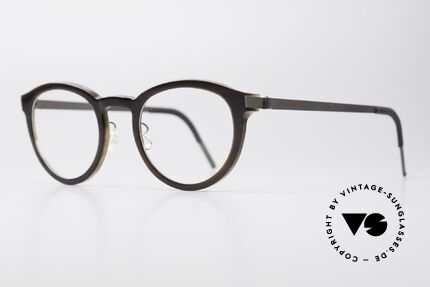 Lindberg 1814 Horn Horn Titan Small Panto Brille, so zeitlos, stilvoll und innovativ = Prädikat "VINTAGE", Passend für Herren und Damen