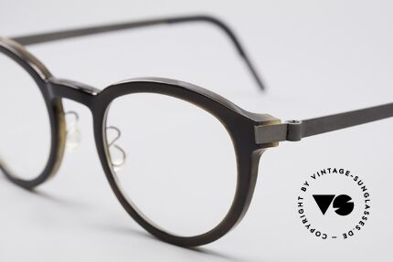 Lindberg 1814 Horn Horn Titan Small Panto Brille, absoluter Luxus, denn jedes Horn-Modell ist einzigartig, Passend für Herren und Damen