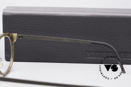 Lindberg 1814 Horn Horn Titan Small Panto Brille, Größe: small, Passend für Herren und Damen