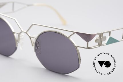 Neostyle Jet 224 Futuristische Vintage Fassung, Fassung in titanium & graue Sonnengläser (100% UV), Passend für Herren und Damen