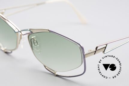 Neostyle Jet 223 1980er Damen Sonnenbrille, grandioses Farbkonzept in lila, pink, grün und gold, Passend für Damen