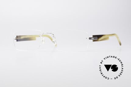 Lindberg T52 Horn Precious 18KT 750er Weissgold, LINDBERG T52 Horn / Precious 750er Echtgold Fassung, Passend für Herren
