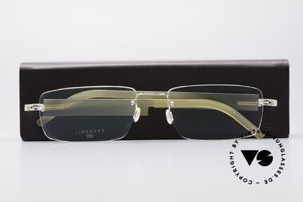 Lindberg T52 Horn Precious 18KT 750er Weissgold, Größe: medium, Passend für Herren