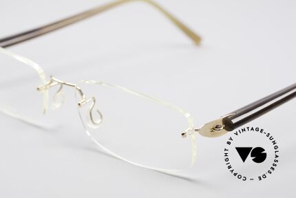 Lindberg T902 Horn Precious 18KT 750er Gold Brille, absoluter Luxus, denn jedes Horn-Modell ist einzigartig, Passend für Herren und Damen