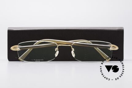 Lindberg T902 Horn Precious 18KT 750er Gold Brille, ungetragenes Designerstück + orig. Verpackung / Zubehör, Passend für Herren und Damen
