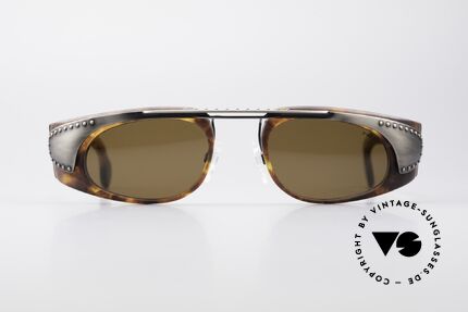 Neostyle Holiday 2002 Steampunk 90er Sonnenbrille, spektakuläres Rahmen-Design im 'Industrial-Stil', Passend für Herren
