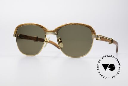 Cartier Malmaison Rare Bubinga Edelholzbrille, außergewöhnliche CARTIER vintage Luxus-Brille, Passend für Herren und Damen