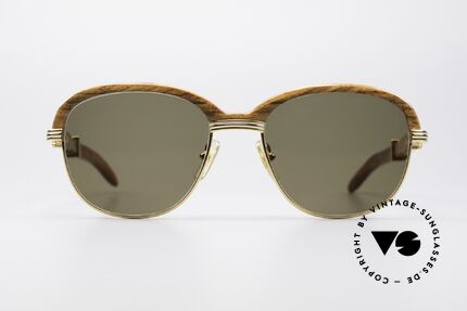Cartier Malmaison Rare Bubinga Edelholzbrille, aus Palisander-Holz gefertigt, Größe 56°19, 135, Passend für Herren und Damen