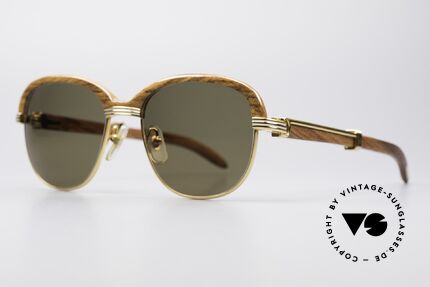 Cartier Malmaison Rare Bubinga Edelholzbrille, kostbare Rarität der teuren 'Precious Wood' Serie, Passend für Herren und Damen