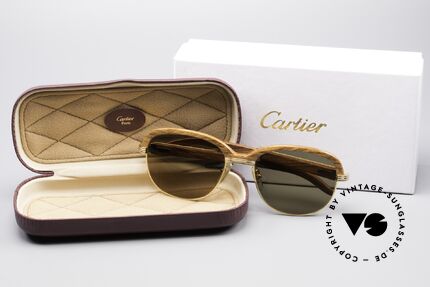 Cartier Malmaison Rare Bubinga Edelholzbrille, KEINE Retrobrille, sondern ein Original von 1990!, Passend für Herren und Damen