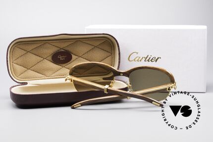 Cartier Malmaison Rare Bubinga Edelholzbrille, Größe: medium, Passend für Herren und Damen