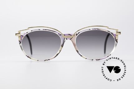 Cazal 358 90er Creation Cazal Brille, elegante Verzierung oberhalb des Kunststoff-Rahmens, Passend für Damen