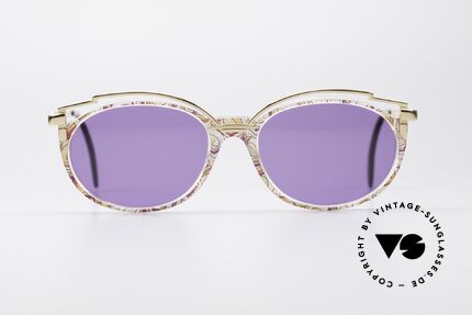 Cazal 358 Rare 90er Vintage Sonnenbrille, elegante Verzierung oberhalb des Kunststoff-Rahmens, Passend für Damen