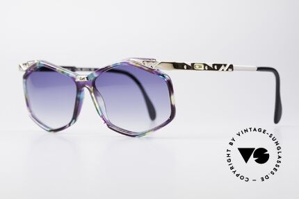 Cazal 354 Vintage Designer Sonnenbrille, farbenfrohe Rahmen-Gestaltung (typisch Cazal), Passend für Damen