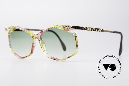 Cazal 354 Vintage Sonnenbrille Damen, farbenfrohe Rahmen-Gestaltung (typisch Cazal), Passend für Damen