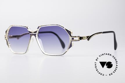 Cazal 361 Designersonnenbrille No Retro, zauberhafte Kombination aus Materialien & Farben, Passend für Damen