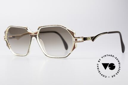 Cazal 361 Original Designer Sonnenbrille, zauberhafte Kombination aus Materialien & Farben, Passend für Damen