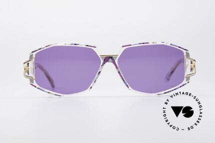 Cazal 368 90er Sonnenbrille Hip Hop Style, tolle Gestaltung der Bügelgelenke & Rahmenmuster, Passend für Damen