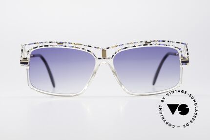 Cazal 365 Vintage 90er Hip Hop Brille, geniale Kombination v. Farben, Form & Materialien, Passend für Herren und Damen