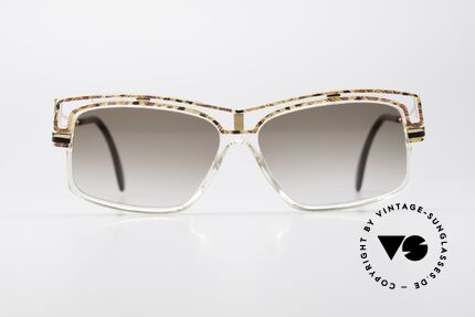 Cazal 365 Vintage No Retro Sonnenbrille, geniale Kombination v. Farben, Form & Materialien, Passend für Herren und Damen