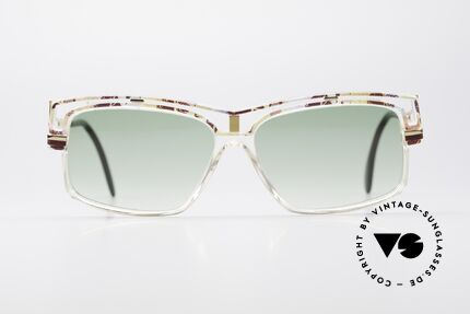 Cazal 365 No Retro 90er Hip Hop Brille, geniale Kombination v. Farben, Form & Materialien, Passend für Herren und Damen