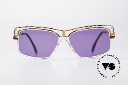 Cazal 365 No Retrobrille Echt Vintage 90er, geniale Kombination v. Farben, Form & Materialien, Passend für Herren und Damen