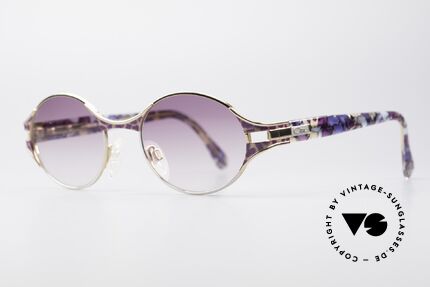 Cazal 281 Ovale Vintage Sonnnenbrille, tolles Zusammenspiel diverser Design-Elemente, Passend für Damen