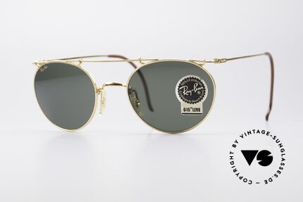 Ray Ban Deco Metals Round 90er B&L USA Sonnenbrille, Modell aus der RAY-BAN Deco Metals Collection, Passend für Herren und Damen