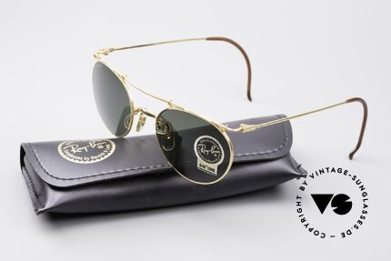 Ray Ban Deco Metals Round 90er B&L USA Sonnenbrille, ungetragen; wie alle unsere vintage 90er RayBans, Passend für Herren und Damen