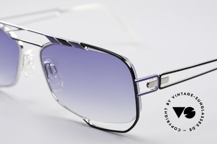 Neostyle Jet 222 Rare 80er Vintage Sonnenbrille, grandioses Farbkonzept in lila mit schwarz und silber, Passend für Herren und Damen