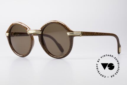 Cartier Cabriolet Runde Luxus Sonnenbrille, Fassung mit Federscharnieren in LARGE Gr. 52/22, 135, Passend für Herren und Damen