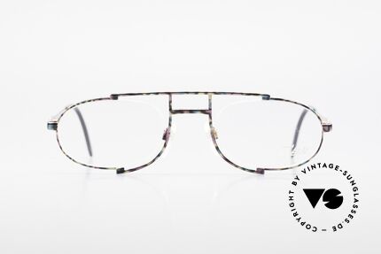 Cazal 753 90er Designer Brillenfassung, außergewöhnliche, halbrahmenlose Brillenfassung, Passend für Herren