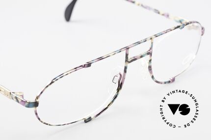 Cazal 753 90er Designer Brillenfassung, Cazal-Farbbezeichnung: petrol-aubergine-schwarz, Passend für Herren