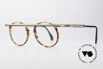 Cazal 648 Alte Originalbrille Large Size, extrovertierte Rahmengestaltung in Farbe & Form, Passend für Herren und Damen