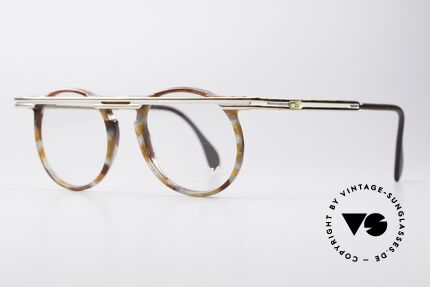 Cazal 648 90er Cari Zalloni Vintage Brille, extrovertierte Rahmengestaltung in Farbe & Form, Passend für Herren und Damen
