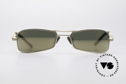 Ray Ban Orbs 9 Base Square Gold Mirror B&L USA Brille, original vintage USA Sonnenbrille der späten 1990er, Passend für Herren