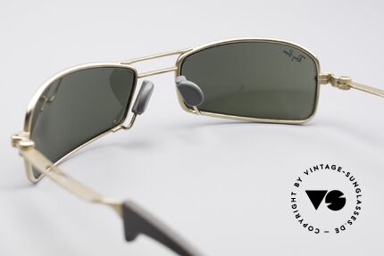 Ray Ban Orbs 9 Base Square Gold Mirror B&L USA Brille, gold-verspiegelte Bausch&Lomb B&L Mineral-Gläser, Passend für Herren