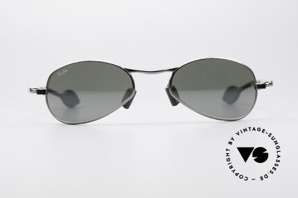 Ray Ban Orbs Oval Prophecy Silver Mirror B&L USA Brille, original vintage USA Sonnenbrille der späten 1990er, Passend für Herren
