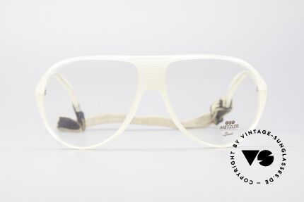 Metzler 0102 Echt Vintage 80er Sportbrille, mit Sportband für idealen Halt bei div. Aktivitäten, Passend für Herren