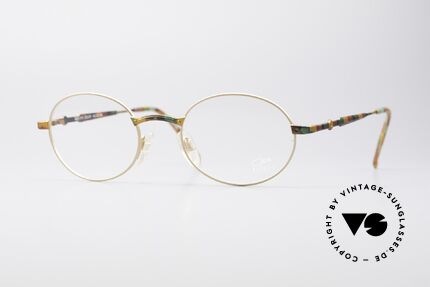 Cazal 1114 - Point 2 Runde Vintage Brillenfassung, ovale Brille der 'Cazal Point 2' Kollektion von 1999, Passend für Herren und Damen