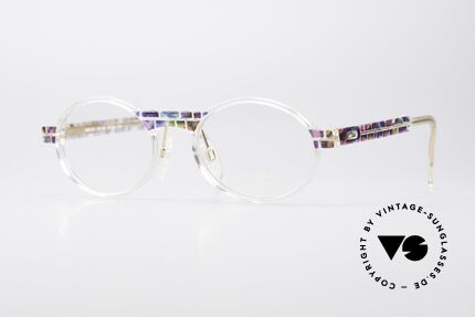 Cazal 510 Crystal Limited Ovale Brille, seltene vintage Brille der Cazal Crystal 500er Serie, Passend für Herren und Damen