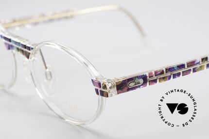 Cazal 510 Crystal Limited Ovale Brille, tolle Kombination aus Form, Farbe und Materialien, Passend für Herren und Damen