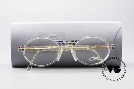 Cazal 510 Crystal Limited Ovale Brille, Demogläser können durch optische ersetzt werden, Passend für Herren und Damen