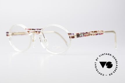Cazal 510 Crystal Limited Vintage Brille, limitierte Sonder-Edition mit kristallklarem Rahmen, Passend für Damen