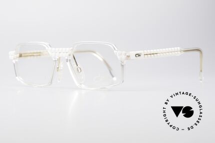 Cazal 511 Crystal Limited Vintage Brille, limitierte Sonder-Edition mit kristallklarem Rahmen, Passend für Herren und Damen