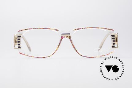 Cazal 372 Rare Hip Hop Brille No Retro, grandioses Farbkonzept: himbeer-flieder / transparent, Passend für Herren und Damen