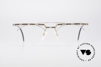 Cazal 758 Original 90er KEINE Retrobrille, tolles geometrisches Spiel (oval und eckig zugleich), Passend für Herren und Damen