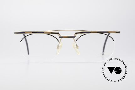 Cazal 758 Original 90er Vintage Fassung, tolles geometrisches Spiel (oval und eckig zugleich), Passend für Herren und Damen