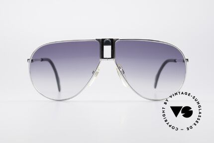 Longines 0154 Large 80er Aviator Sonnenbrille, Large-Größe (138mm breit) & mit GENTA Lederetui, Passend für Herren